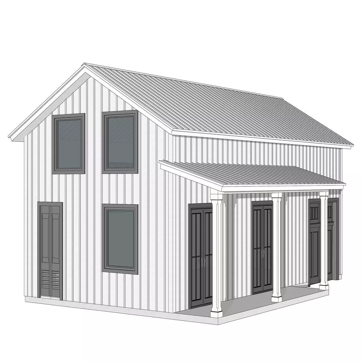 Barndominium House 17 -Archimple LLC 3D model_0