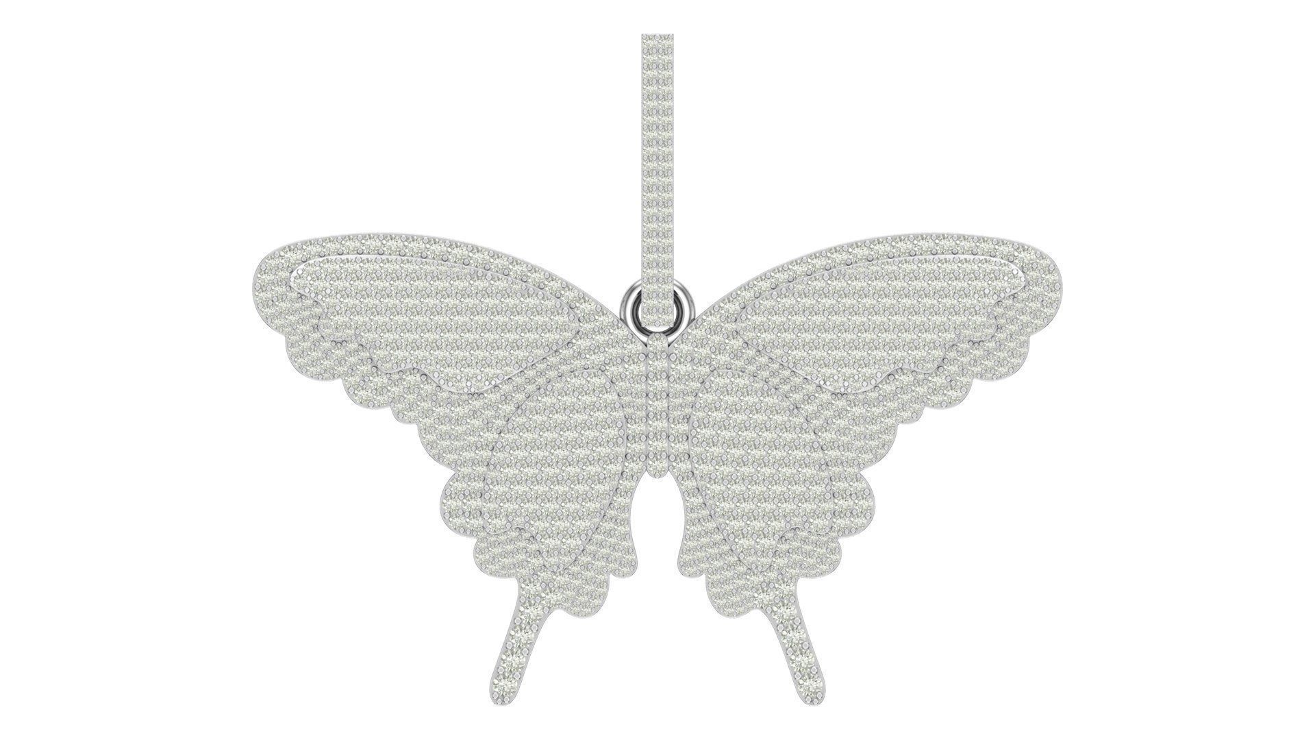 Butterfly  hiphop pendant  3D print model_5