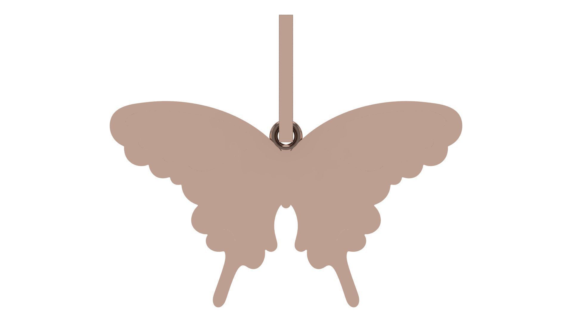 Butterfly  hiphop pendant  3D print model_11
