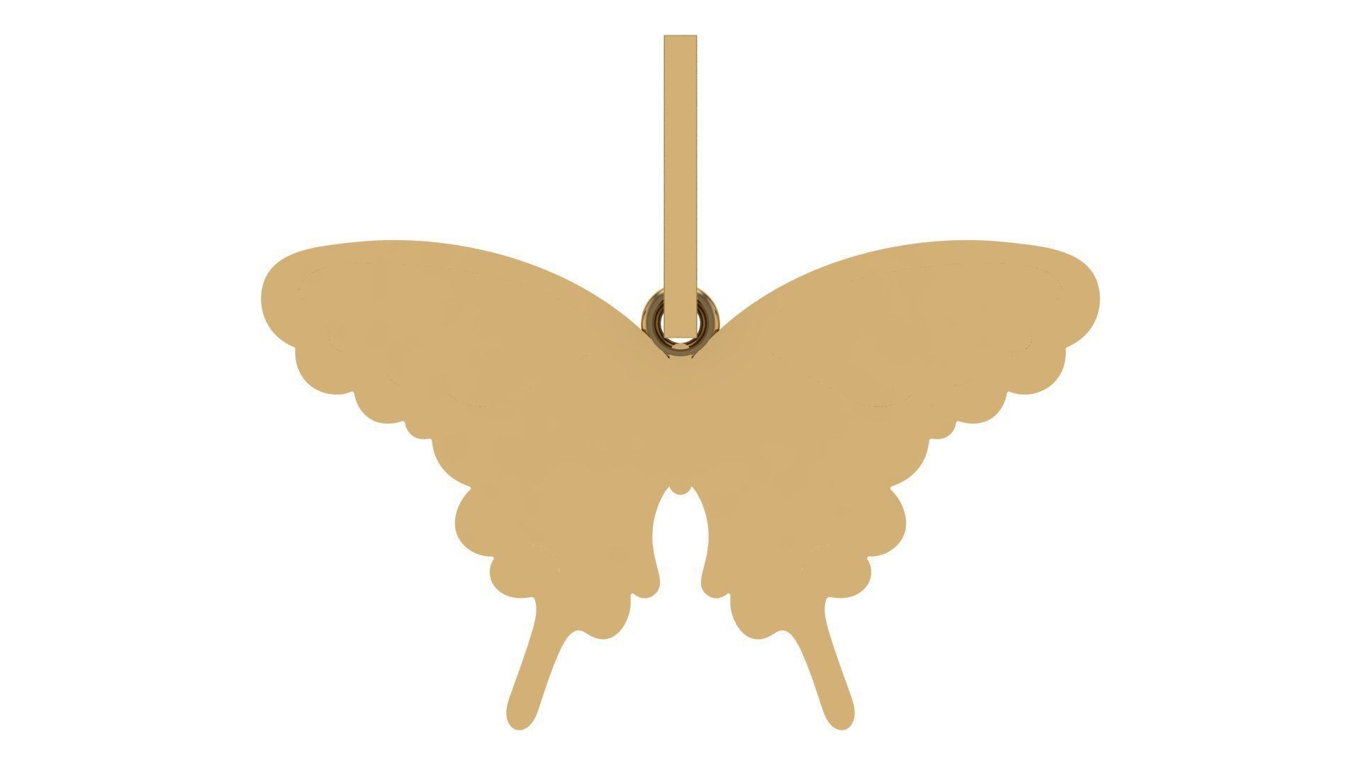 Butterfly  hiphop pendant  3D print model_9
