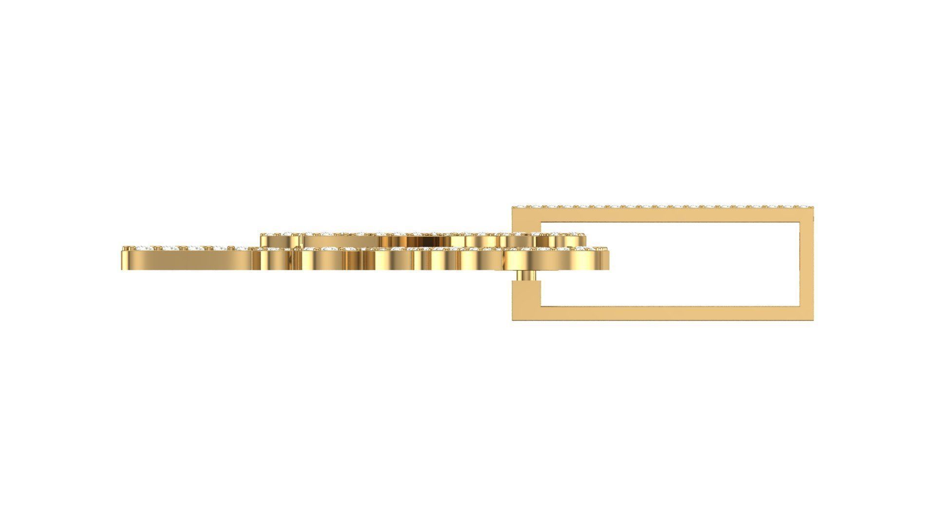 Butterfly  hiphop pendant  3D print model_12