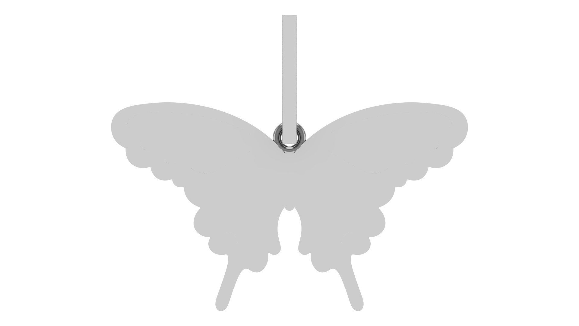 Butterfly  hiphop pendant  3D print model_10