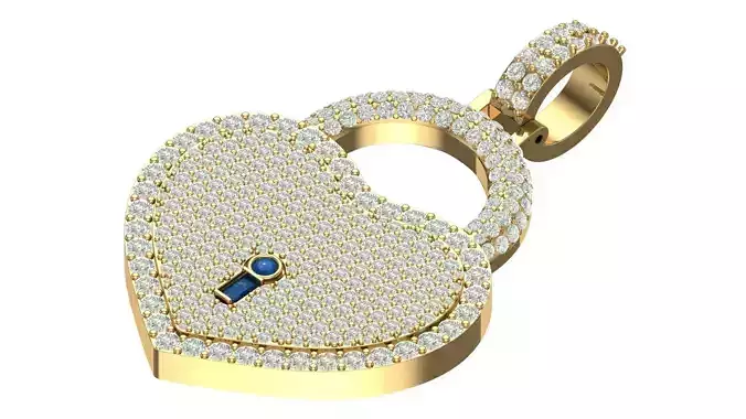 heart hiphop pendant 