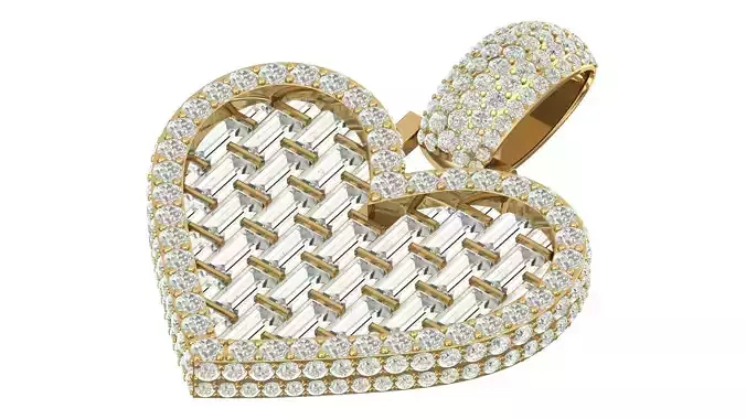 heart hiphop pendant 