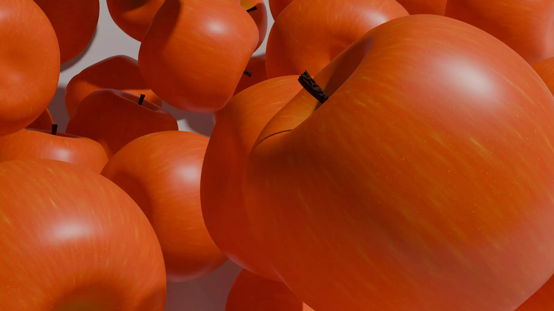 Apple fruit hundred 3D model_0