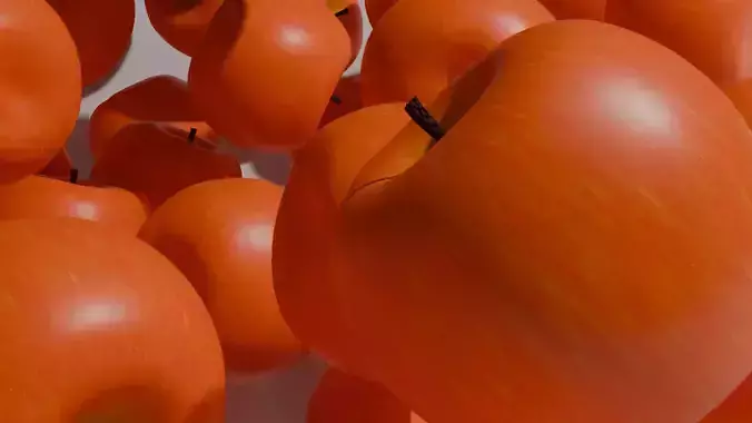 Apple fruit hundred 3D model