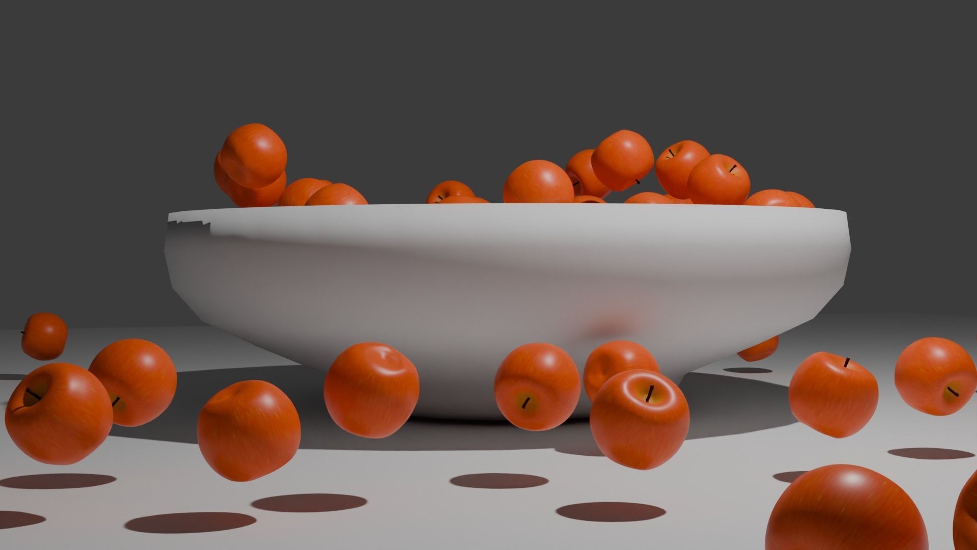 Apple fruit hundred 3D model_6