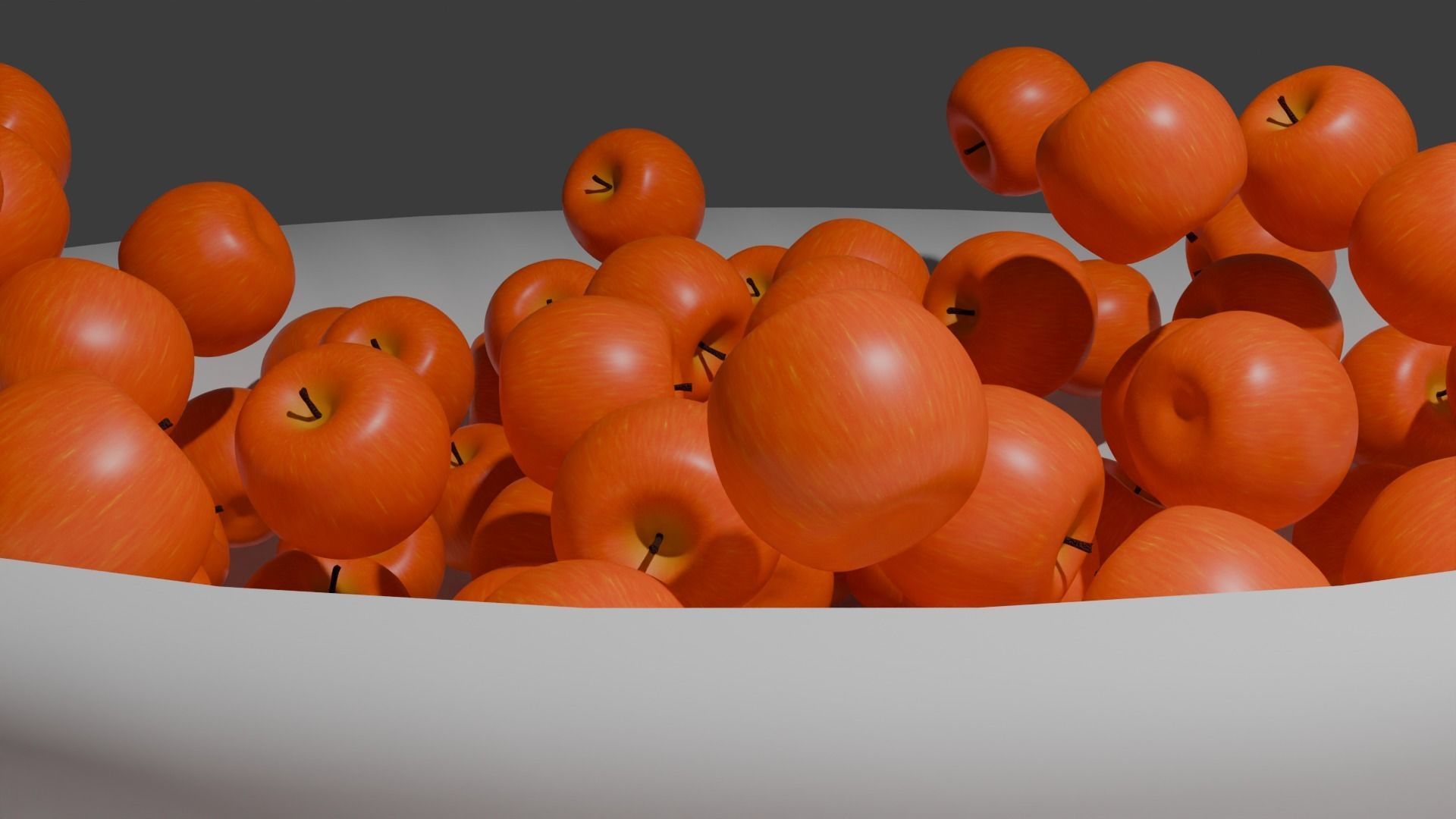 Apple fruit hundred 3D model_2