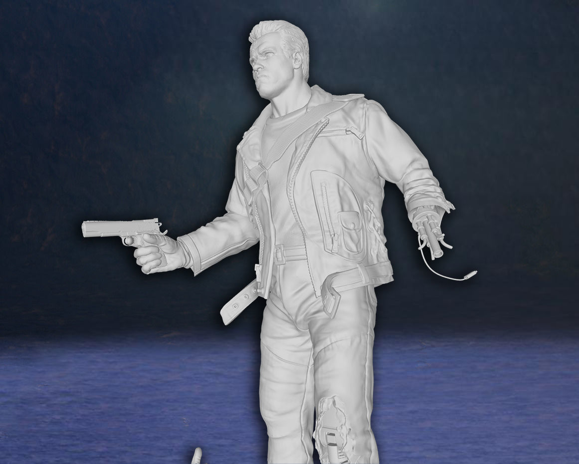 Arnold Schwarzenegger T-800 Terminator Figure 3D print model 3D print model_16