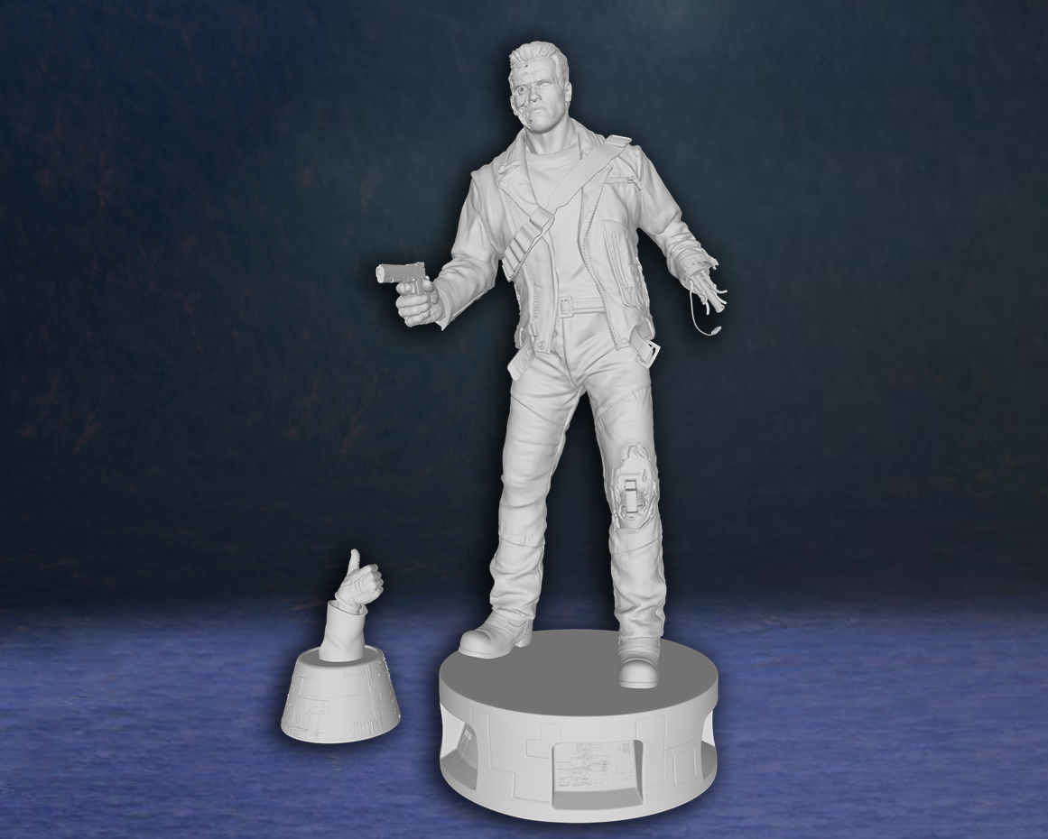 Arnold Schwarzenegger T-800 Terminator Figure 3D print model 3D print model_12
