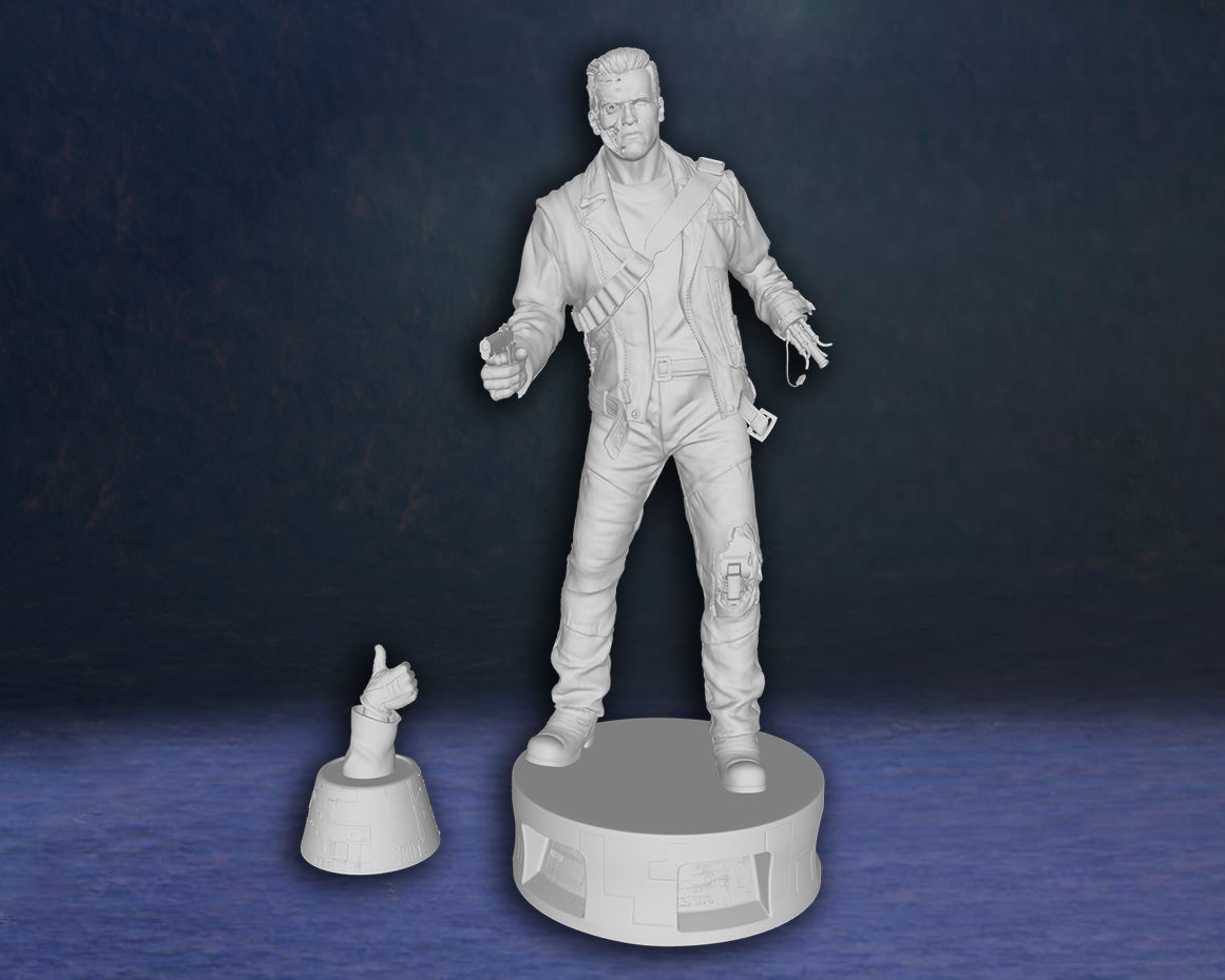 Arnold Schwarzenegger T-800 Terminator Figure 3D print model 3D print model_1