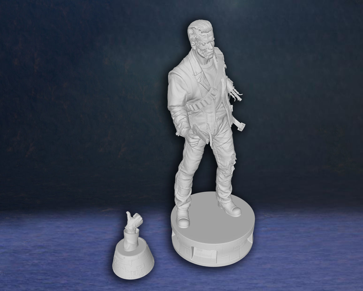 Arnold Schwarzenegger T-800 Terminator Figure 3D print model 3D print model_3