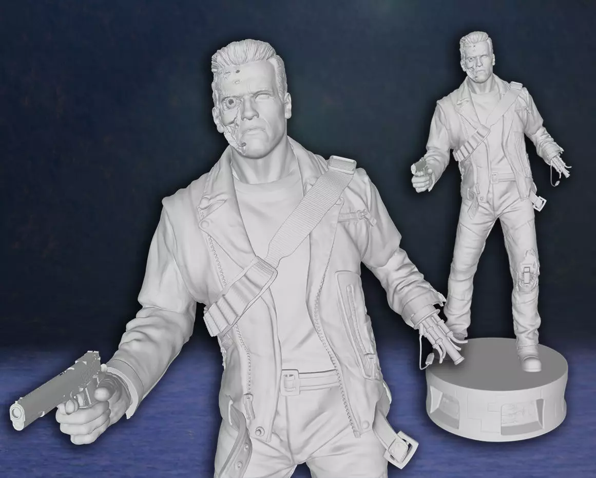 Arnold Schwarzenegger T-800 Terminator Figure 3D print model 3D print model_0