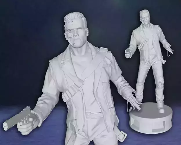 Arnold Schwarzenegger T-800 Terminator Figure 3D print model