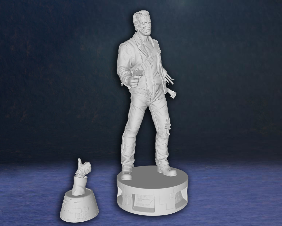 Arnold Schwarzenegger T-800 Terminator Figure 3D print model 3D print model_7