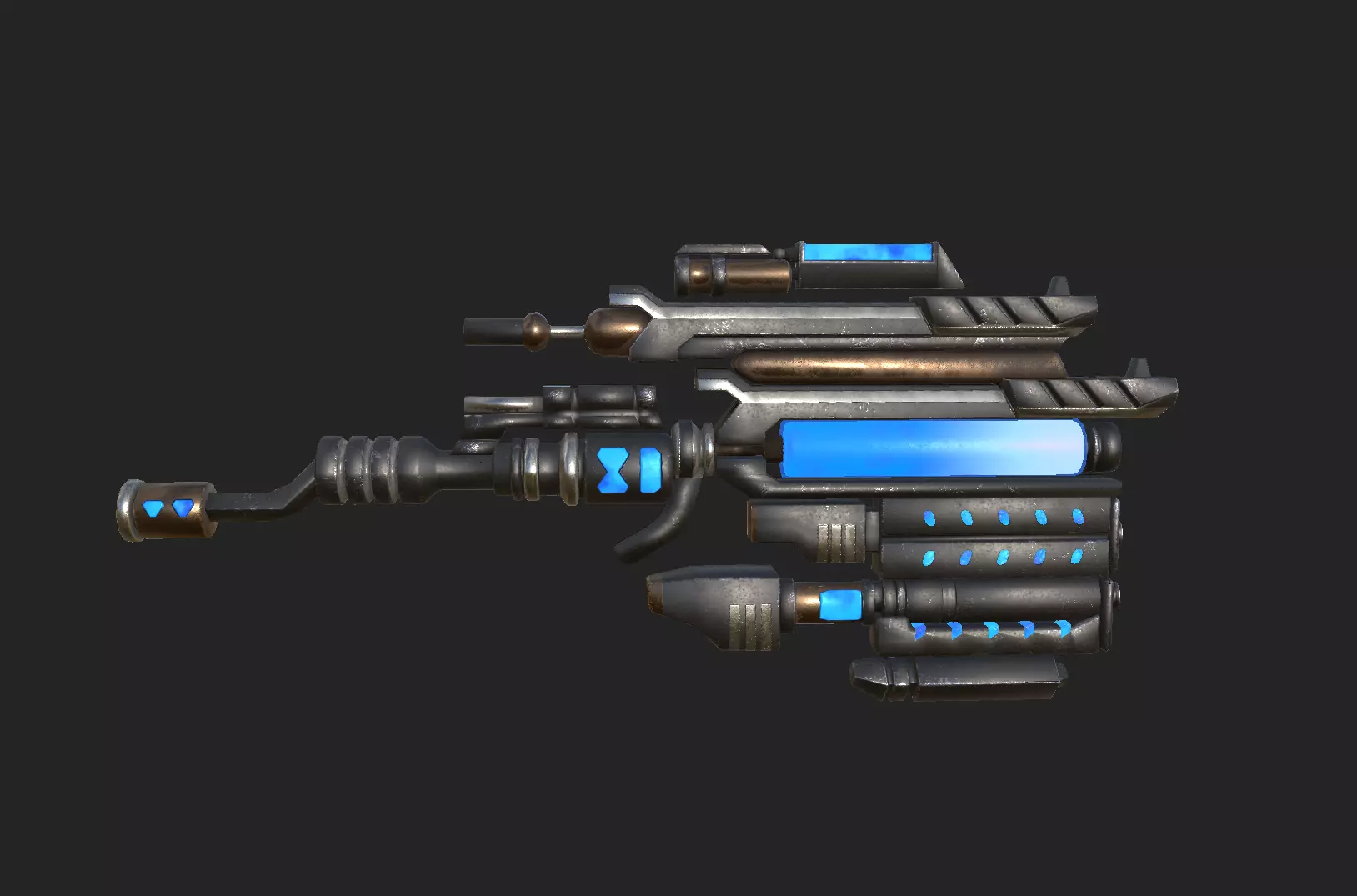 Transformable Laser Gun Low-poly 3D model