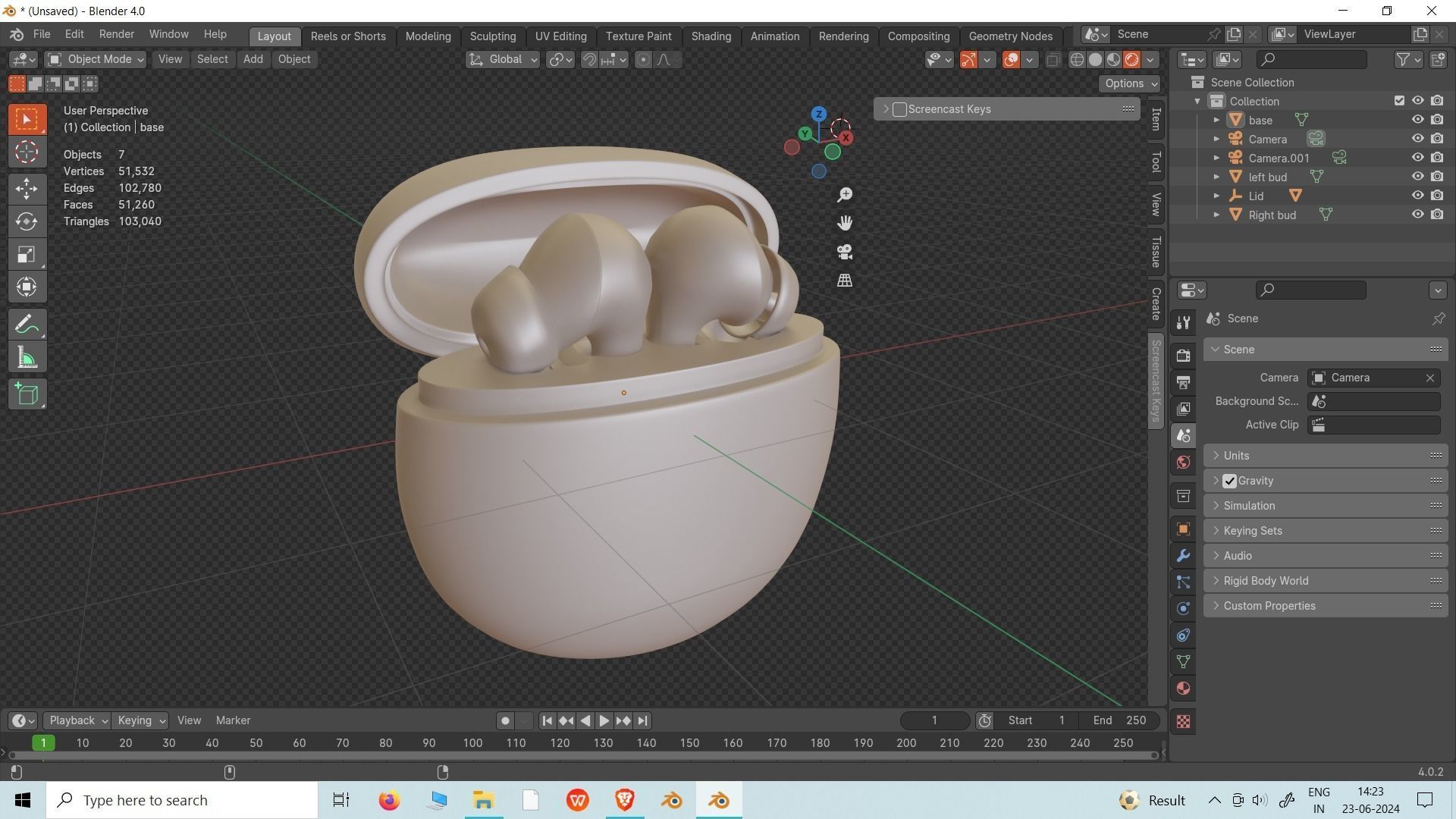 Wireless Earbuds 3D model_6
