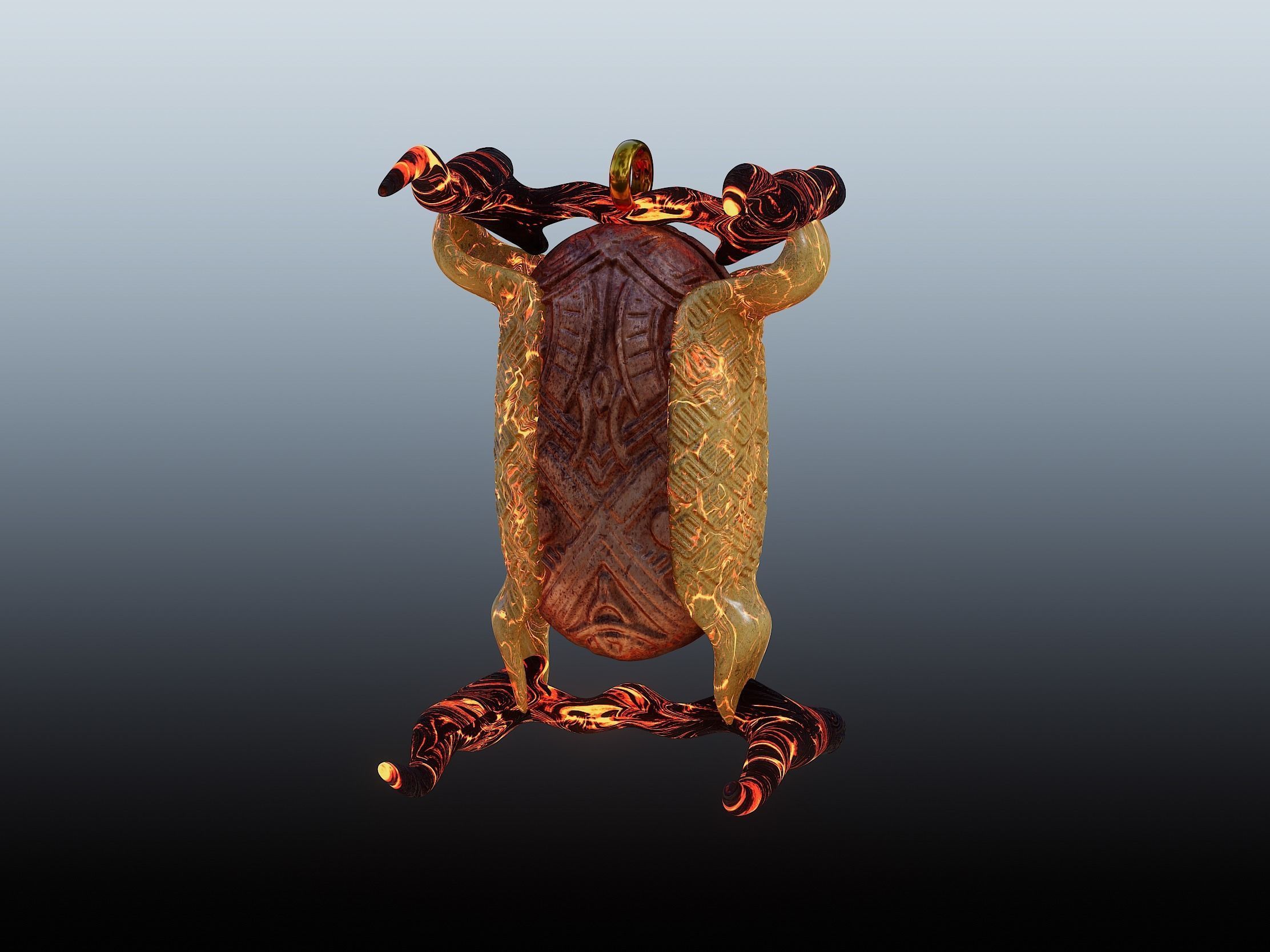 Viking pendant 3d model 3D print model_1