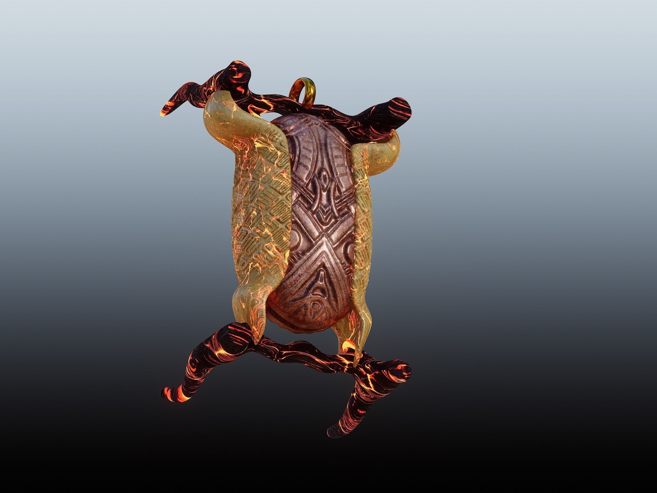 Viking pendant 3d model 3D print model_3