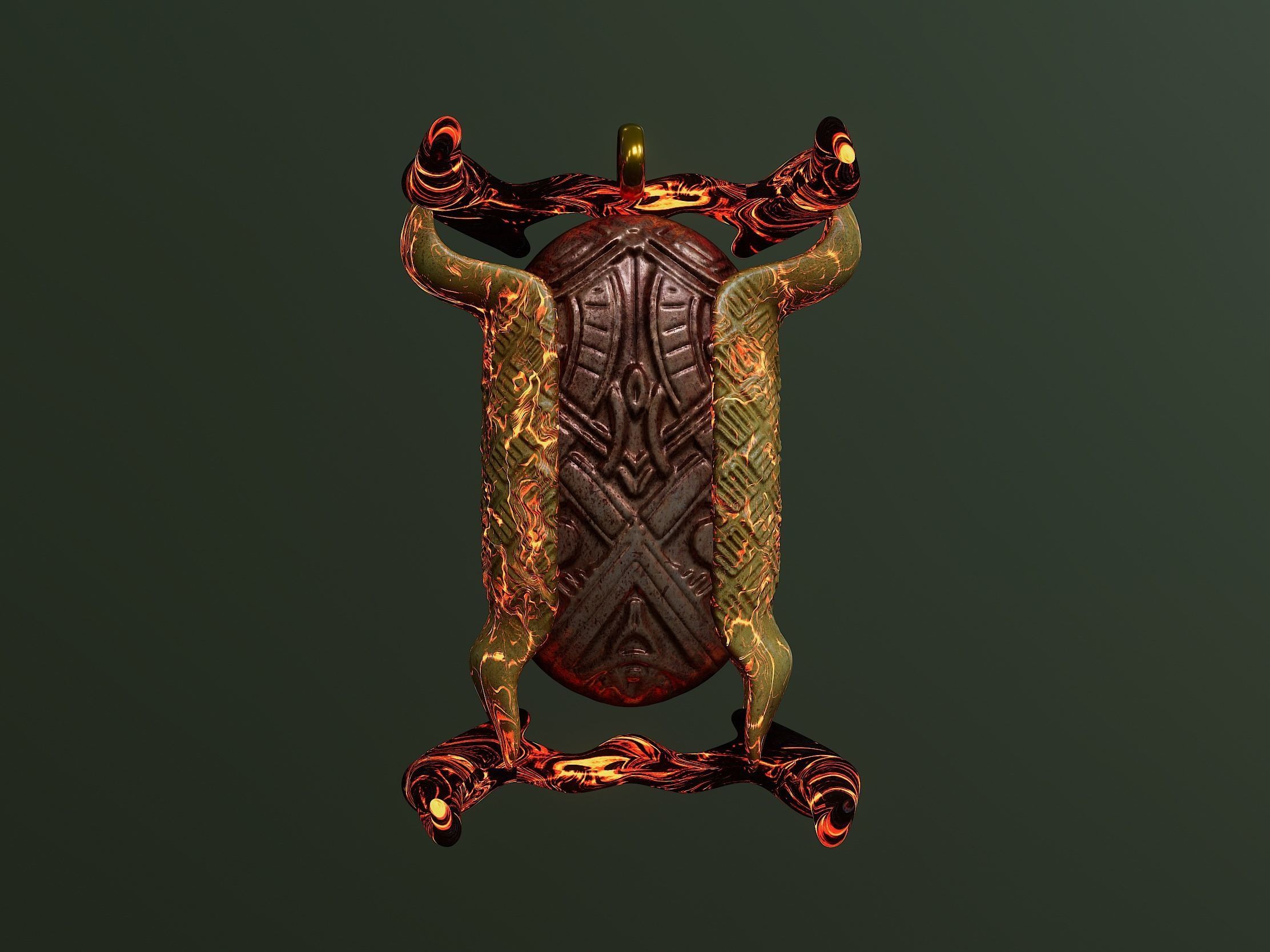 Viking pendant 3d model 3D print model_5