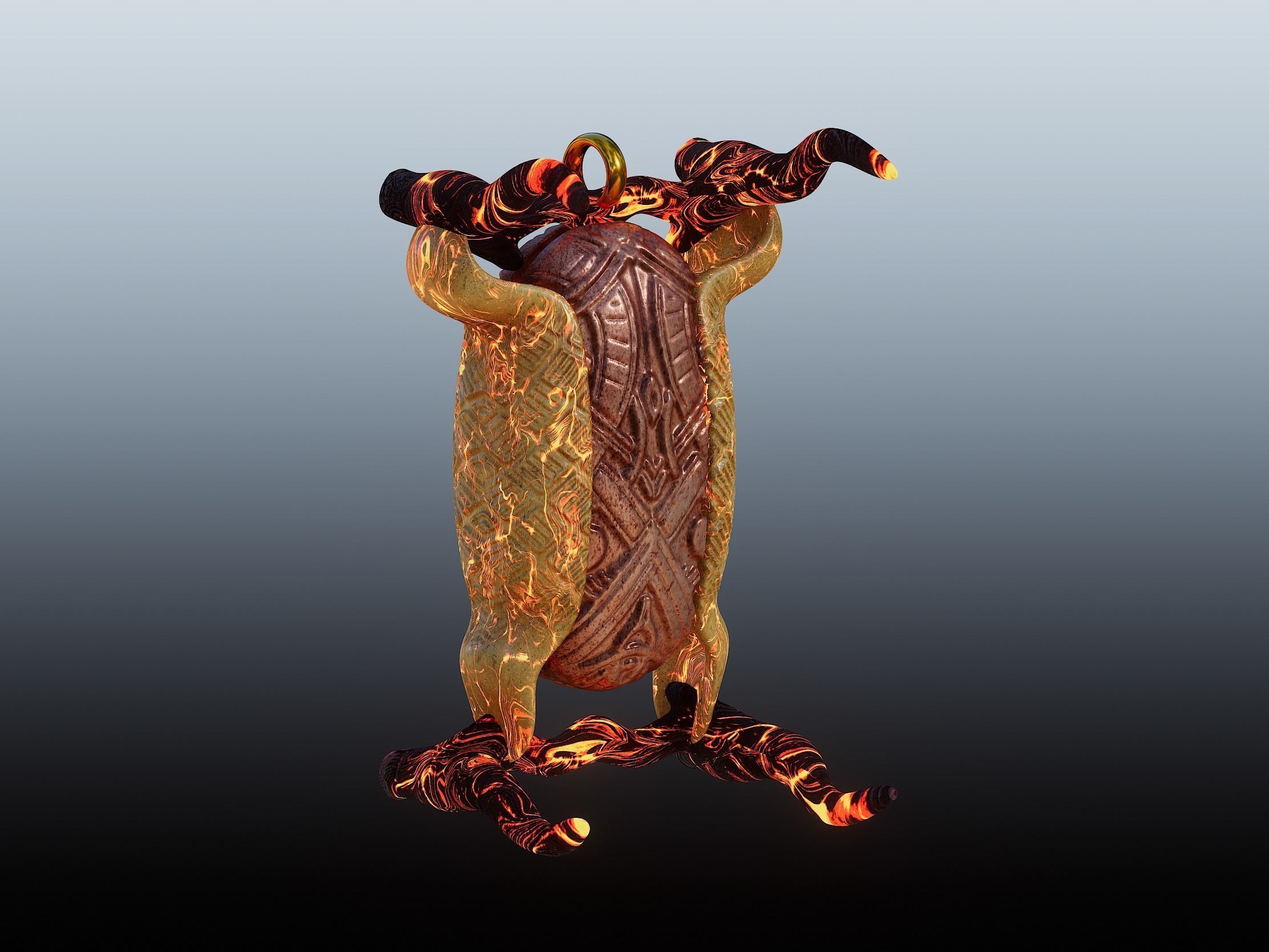 Viking pendant 3d model 3D print model_2