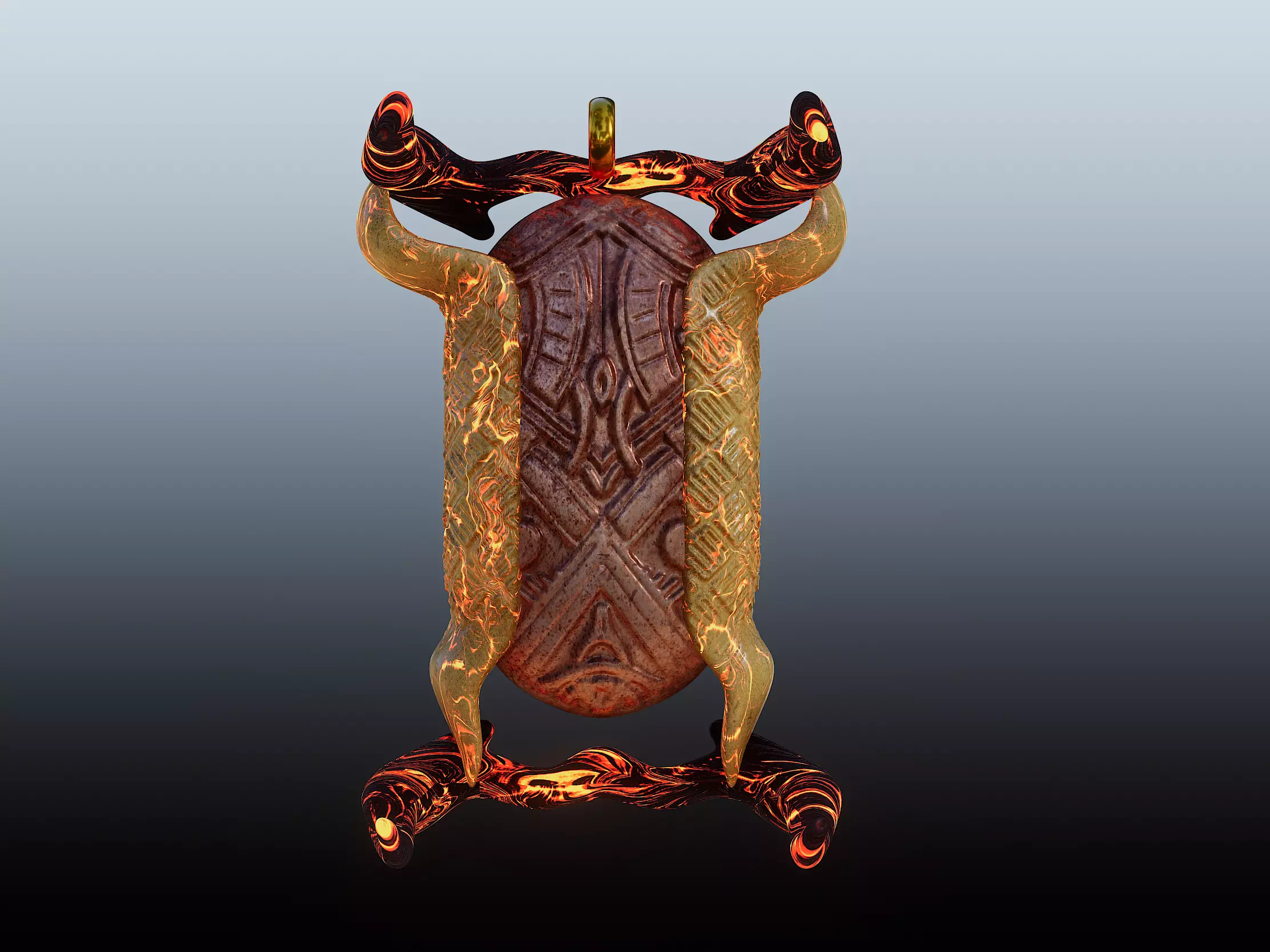 Viking pendant 3d model 3D print model_0