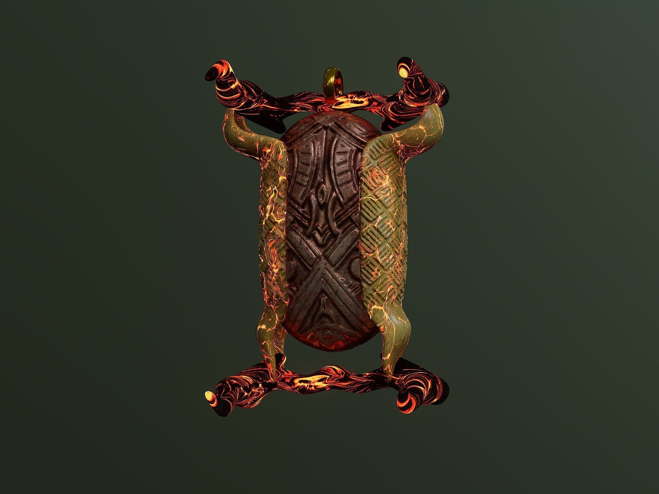 Viking pendant 3d model 3D print model_4