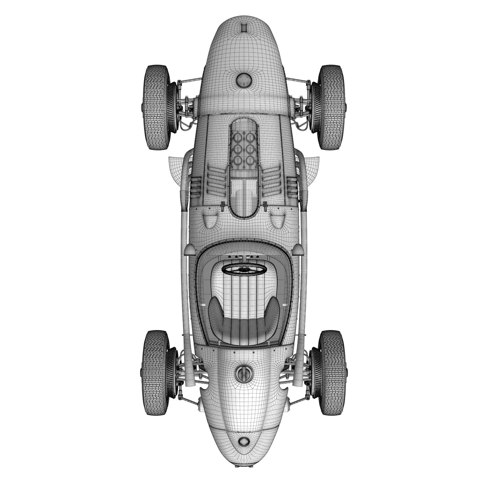 Ferrari Dino F1 1958 3D model_30