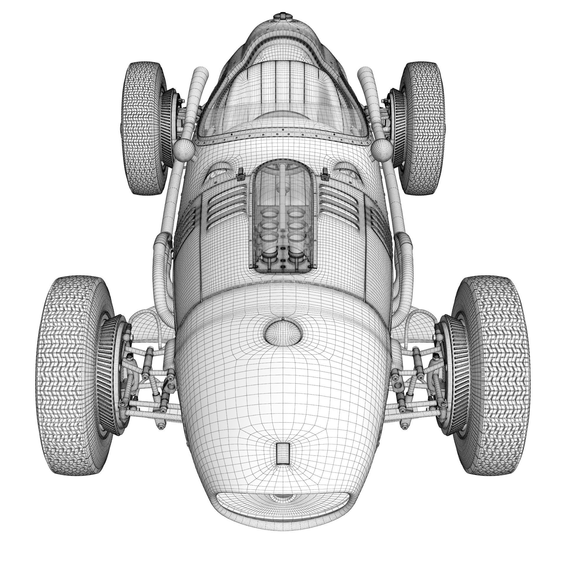 Ferrari Dino F1 1958 3D model_33