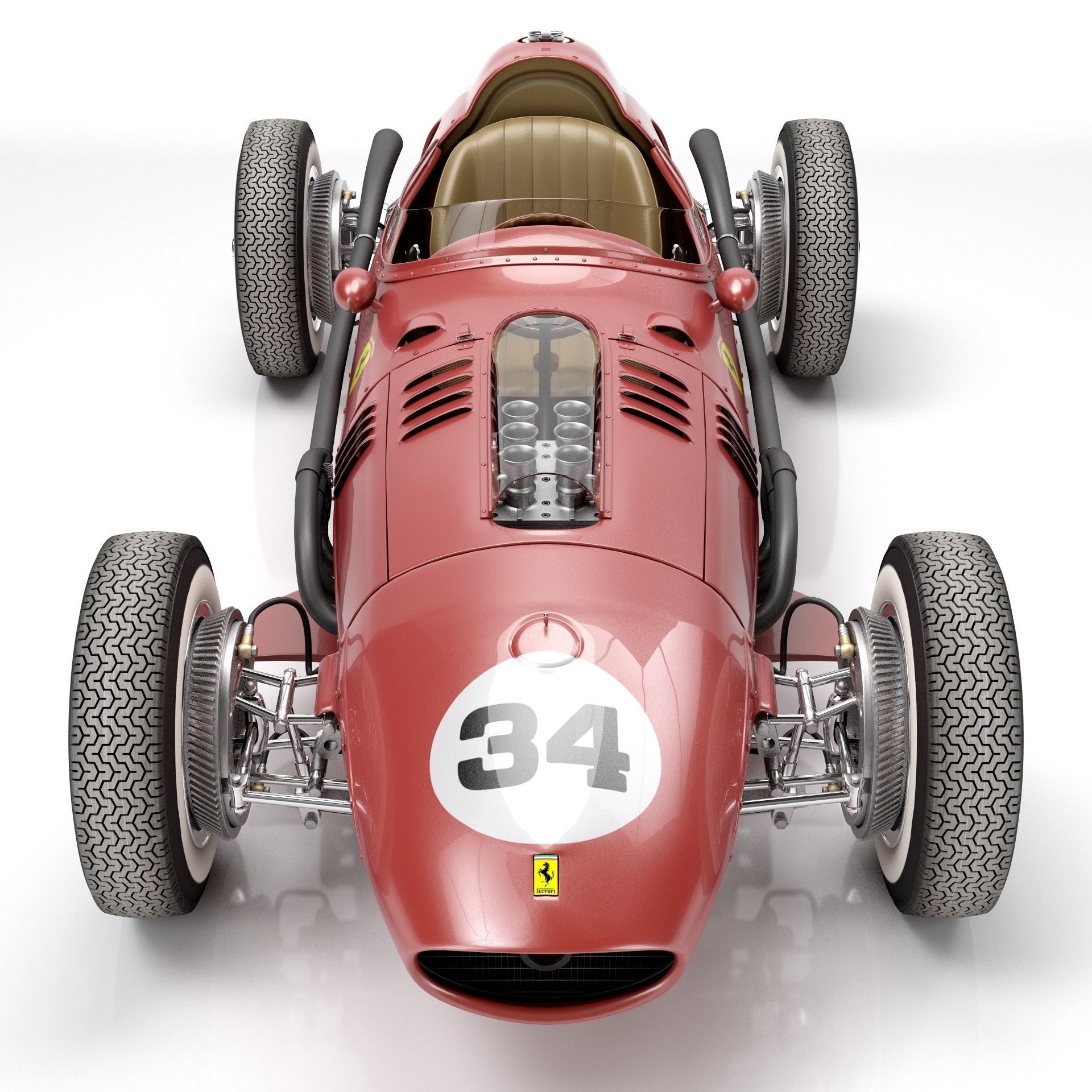 Ferrari Dino F1 1958 3D model_11