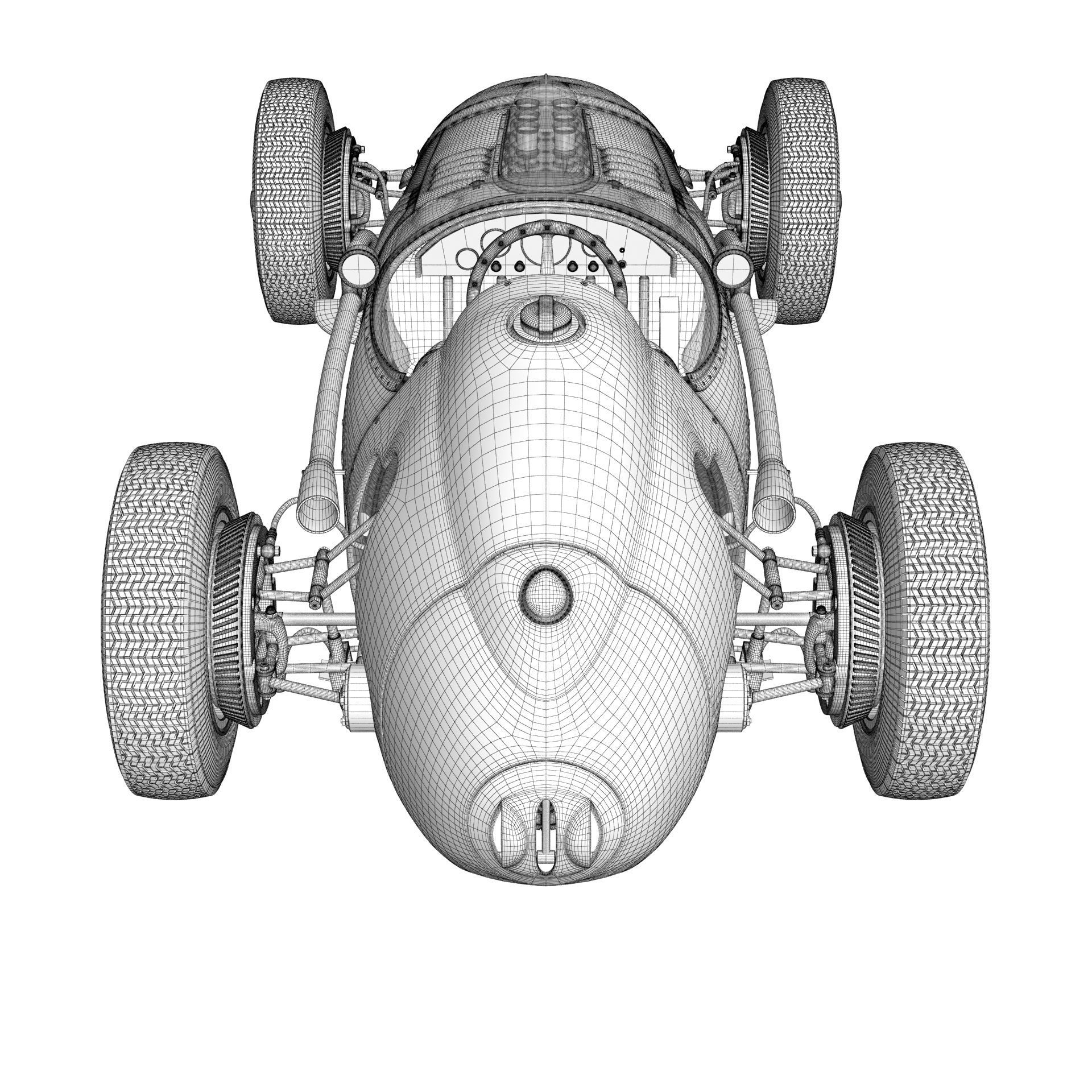 Ferrari Dino F1 1958 3D model_34