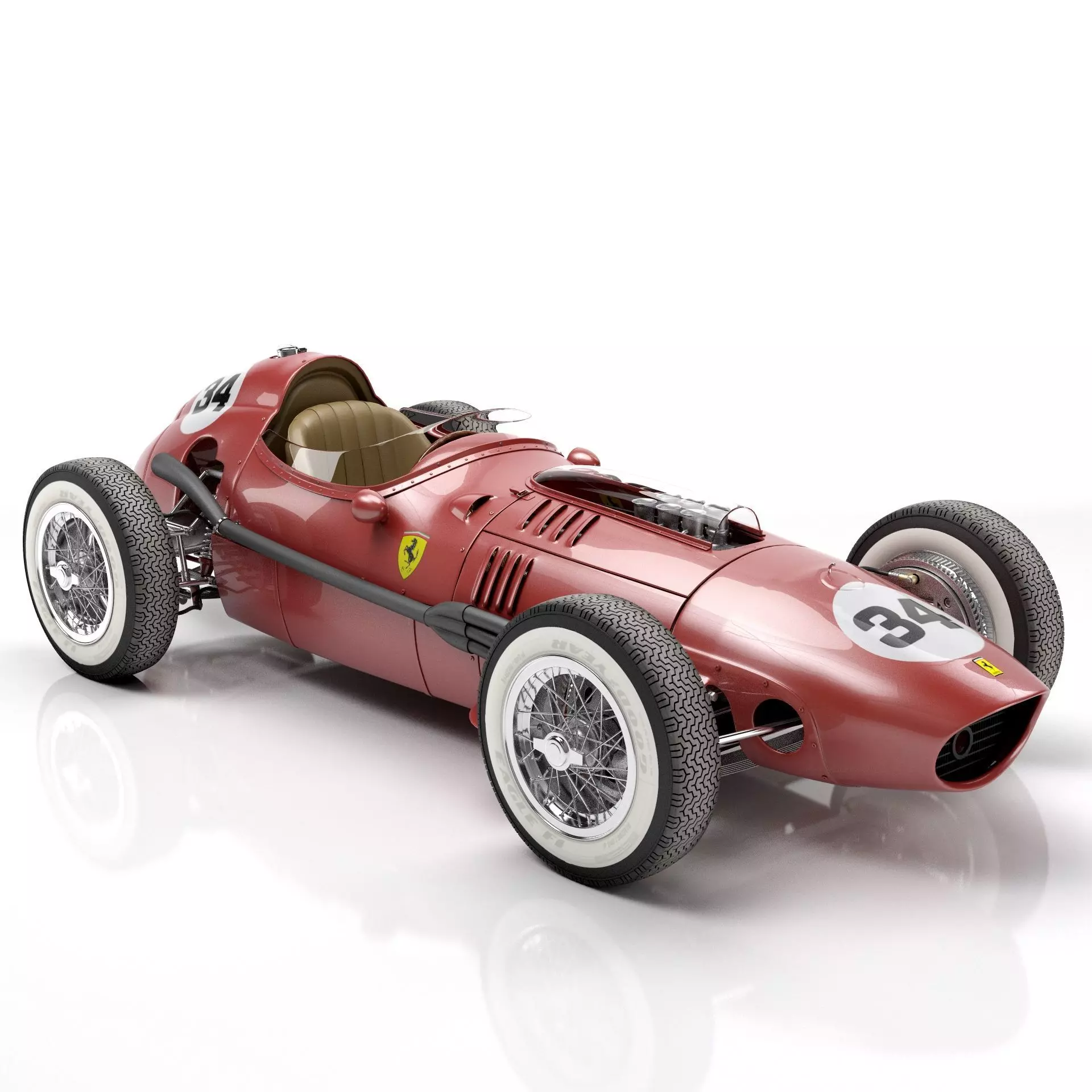 Ferrari Dino F1 1958 3D model_0