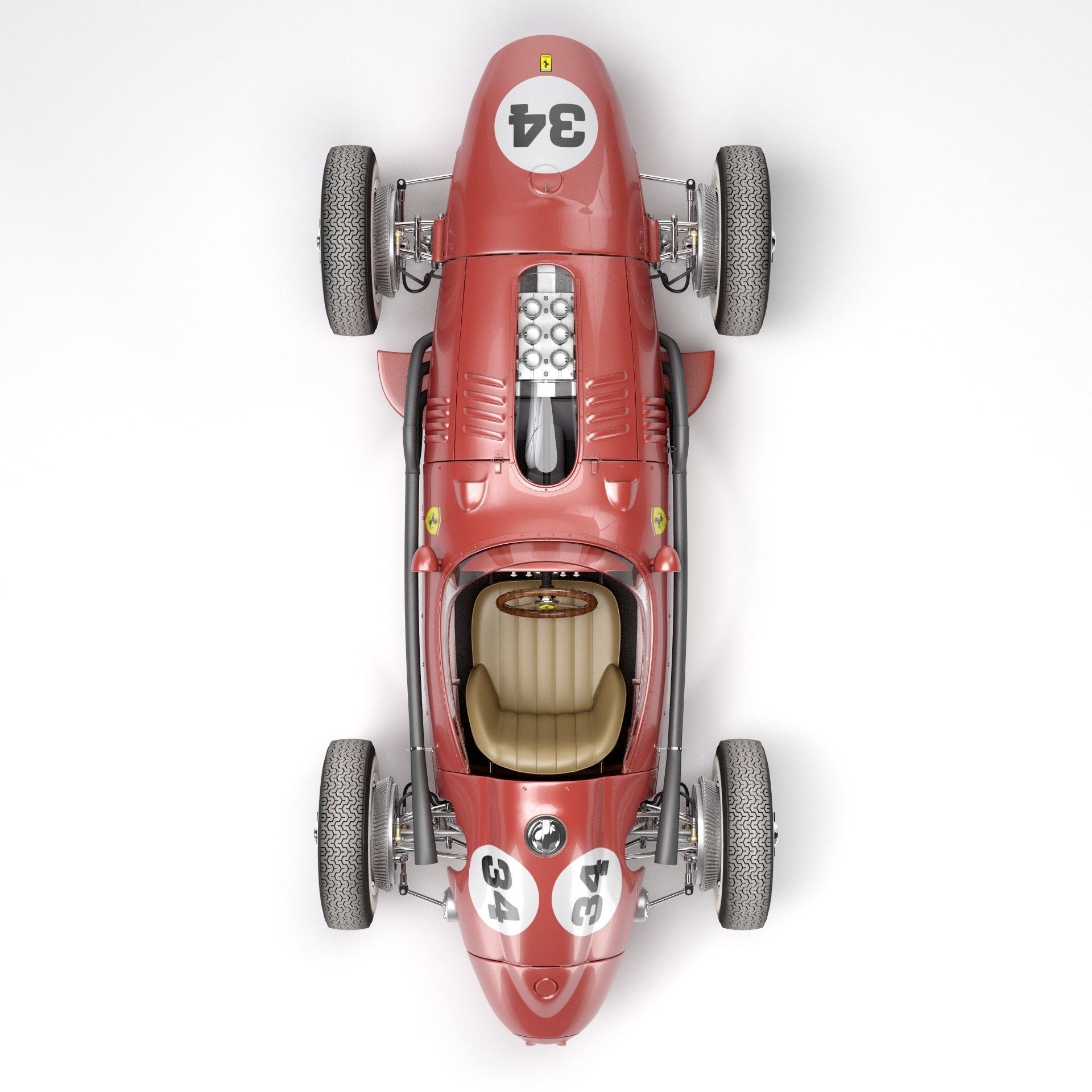 Ferrari Dino F1 1958 3D model_8
