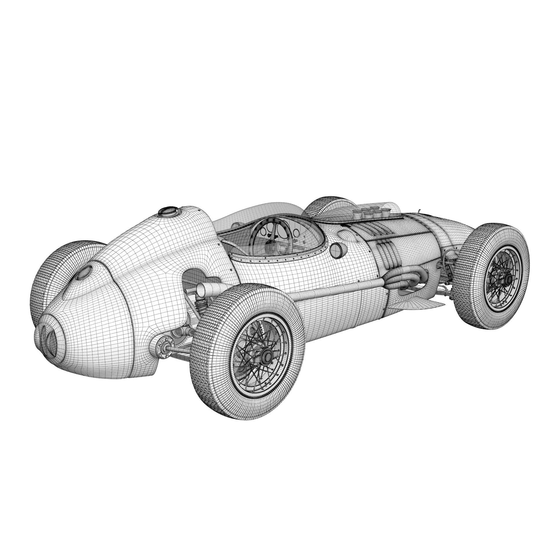 Ferrari Dino F1 1958 3D model_29