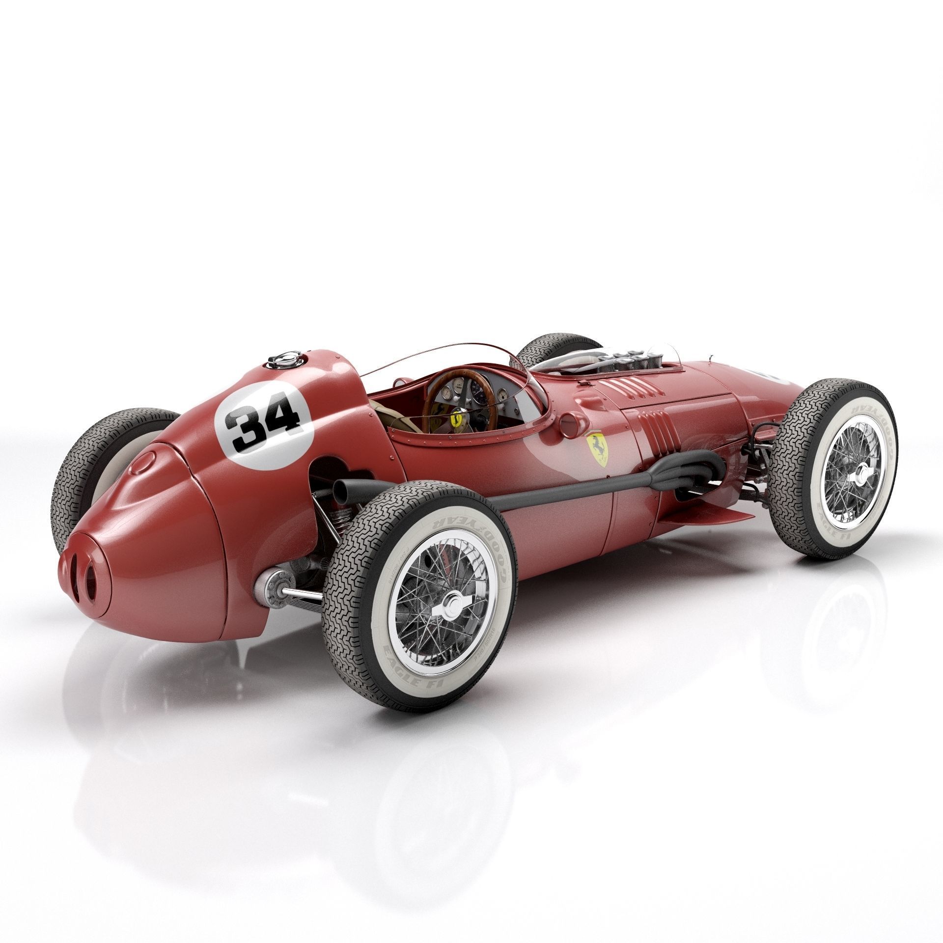 Ferrari Dino F1 1958 3D model_7