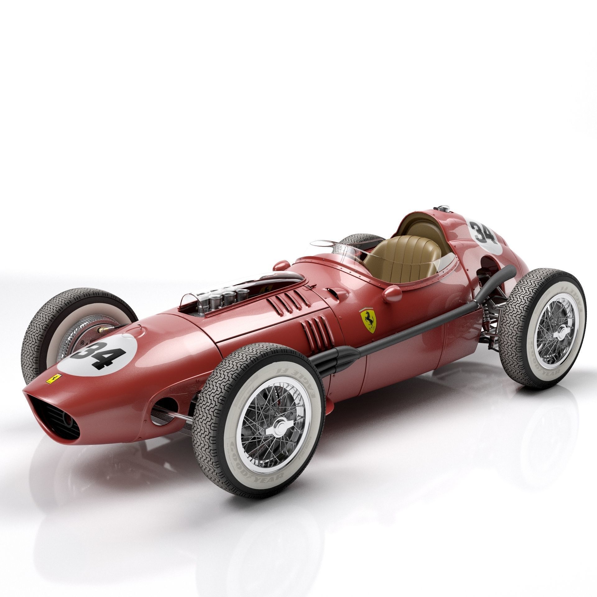 Ferrari Dino F1 1958 3D model_2