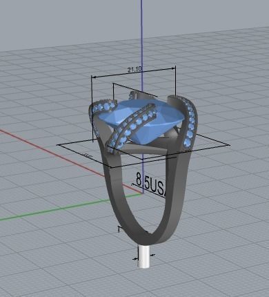 Revolve prongs ring 3D print model_5