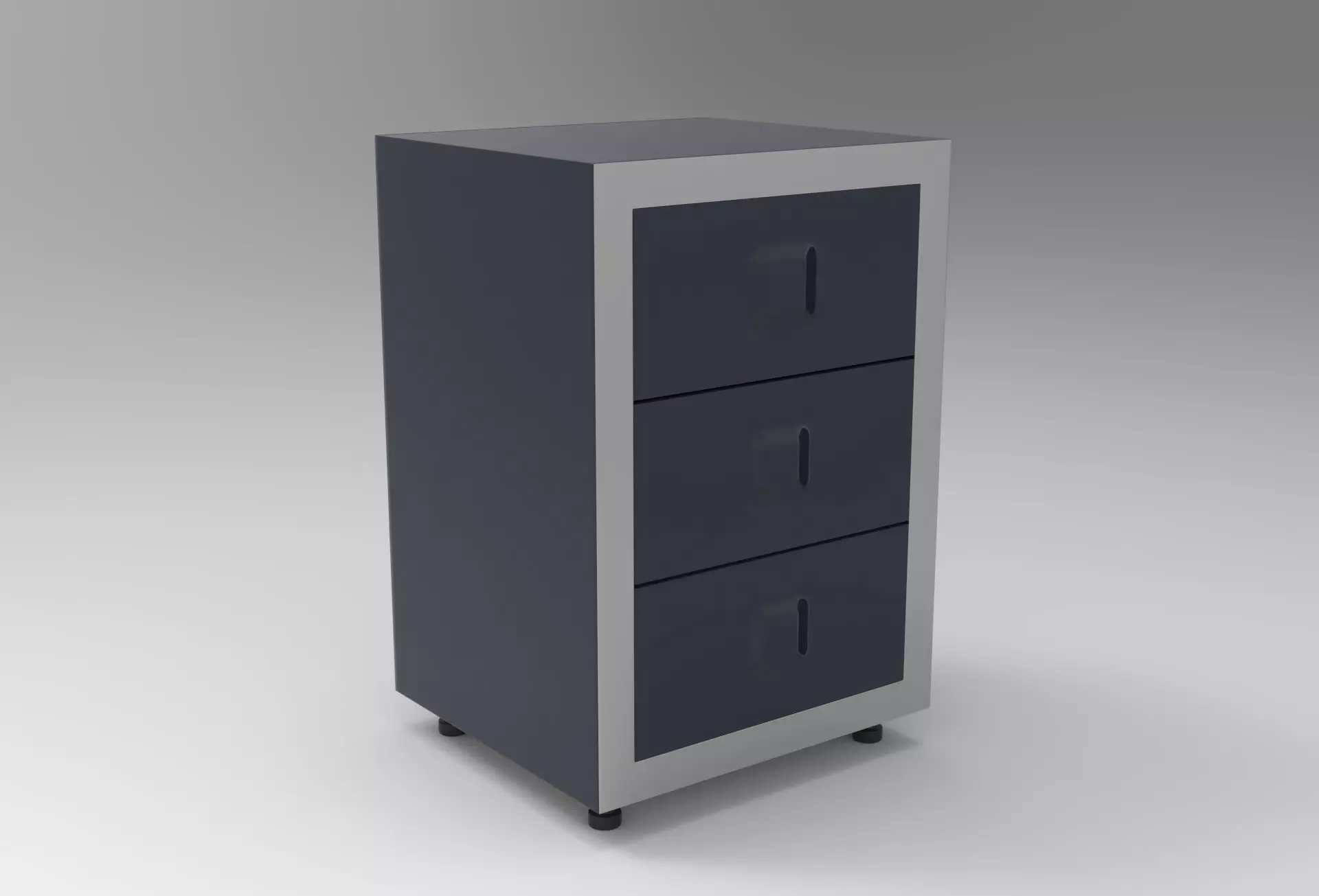 Hoka Storage with Drawer Low-poly 3D model_0
