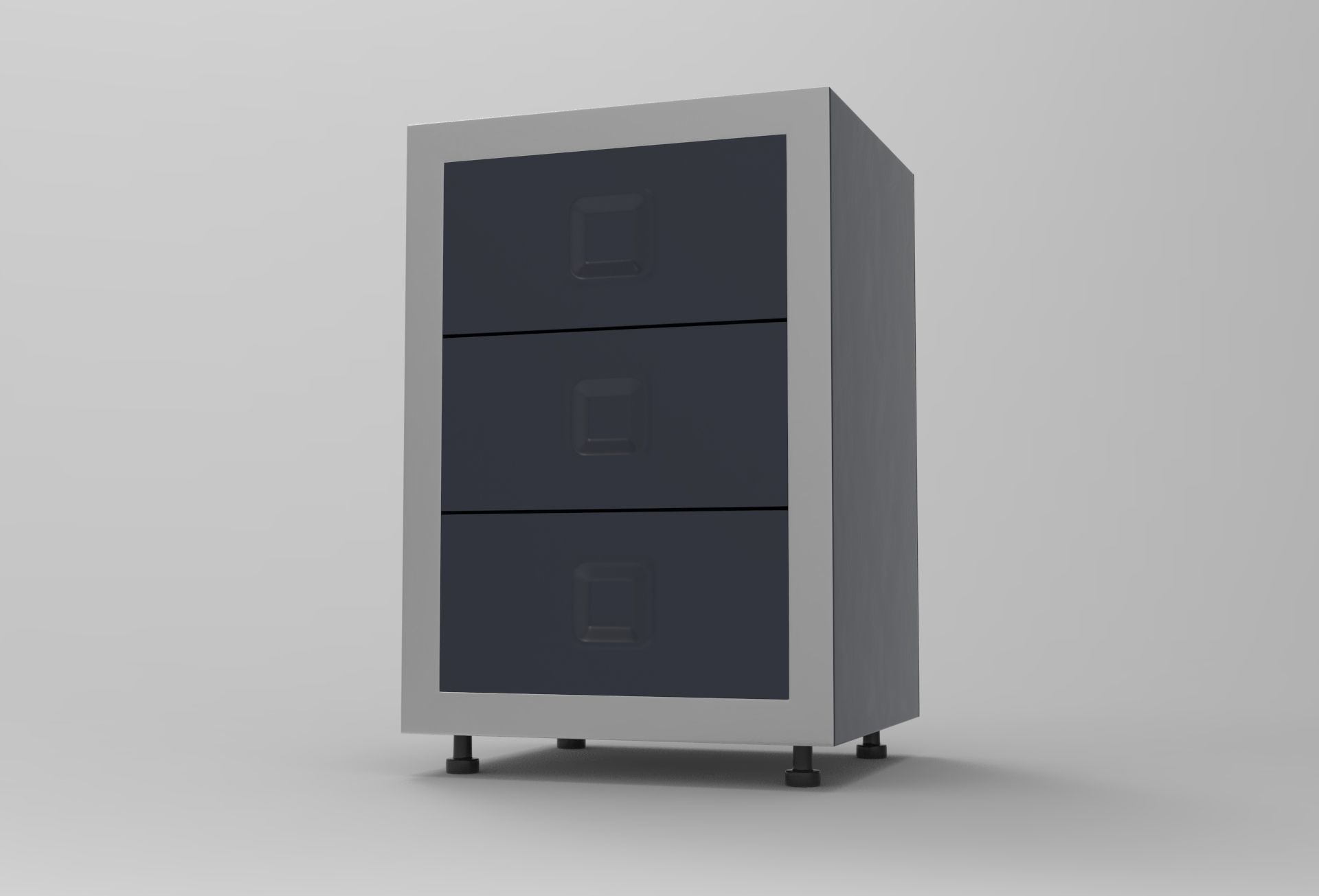 Hoka Storage with Drawer Low-poly 3D model_1