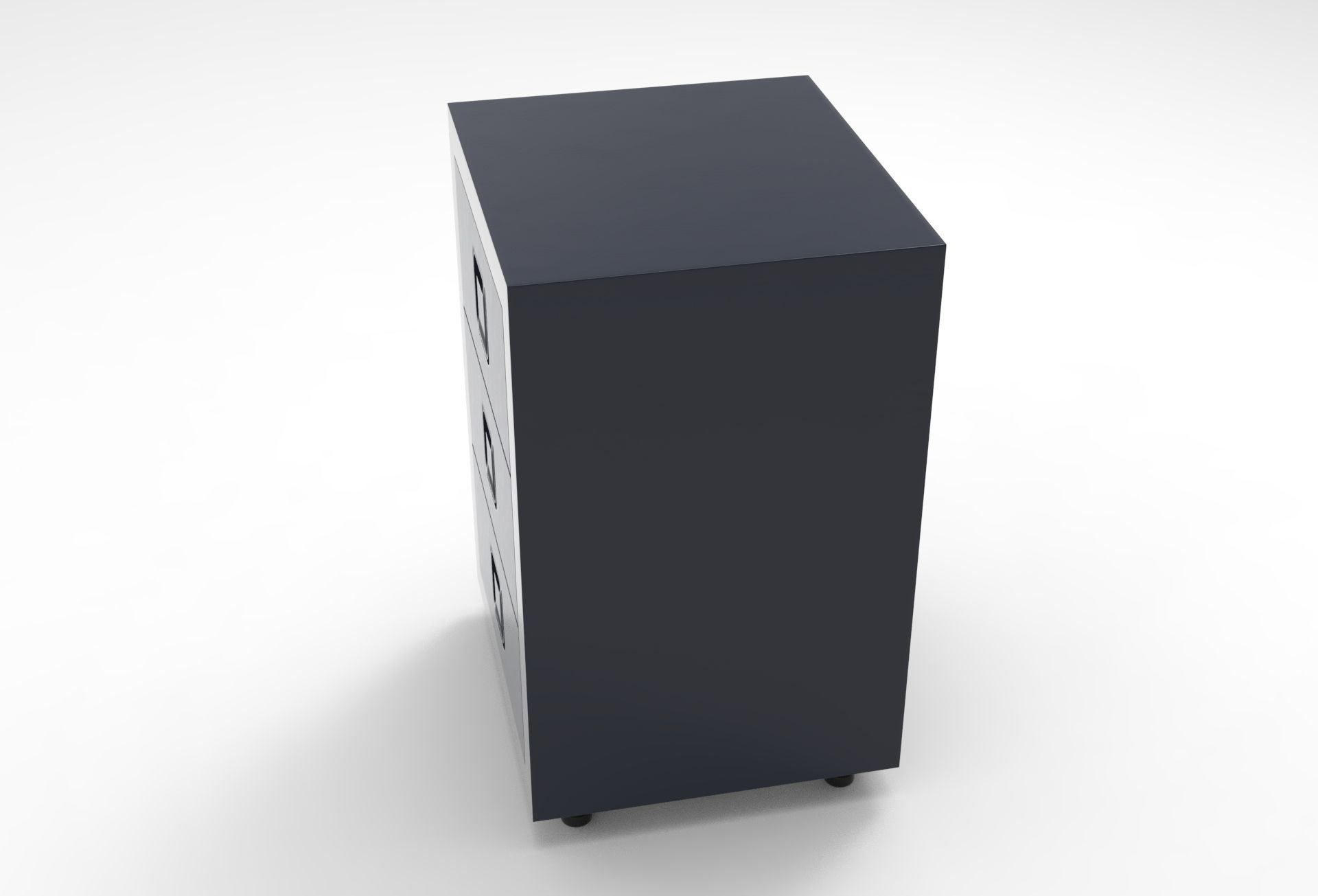 Hoka Storage with Drawer Low-poly 3D model_3