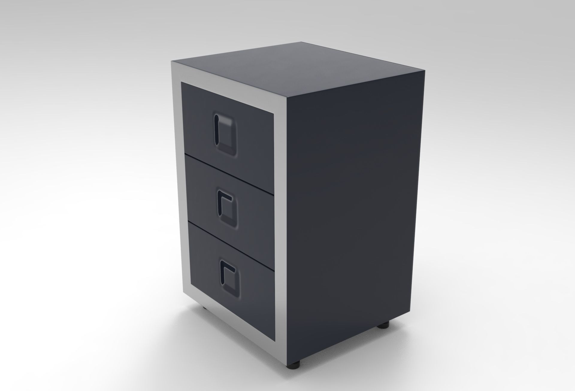 Hoka Storage with Drawer Low-poly 3D model_2