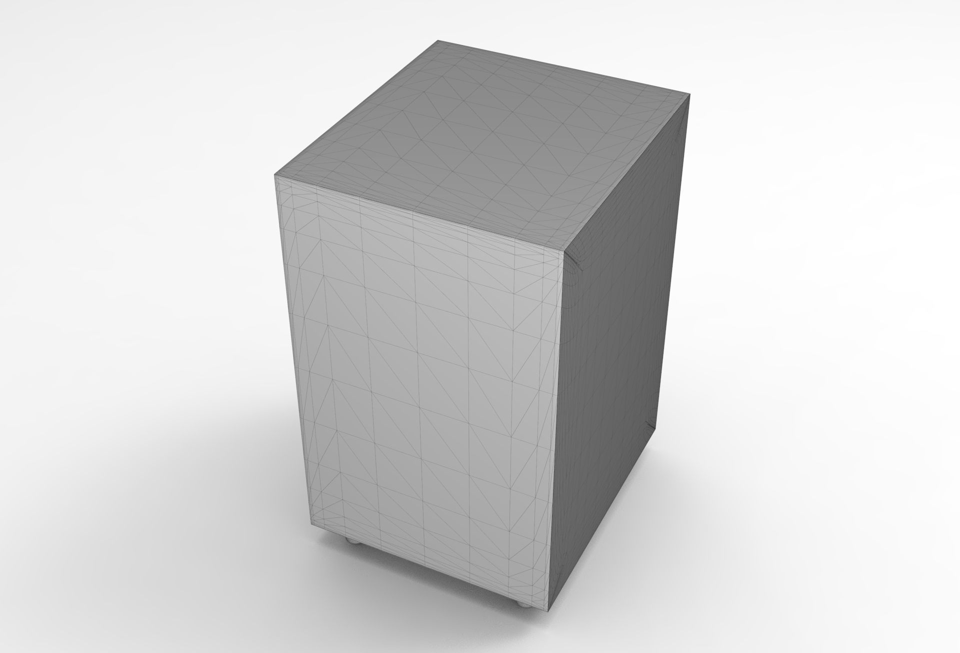 Hoka Storage with Drawer Low-poly 3D model_6