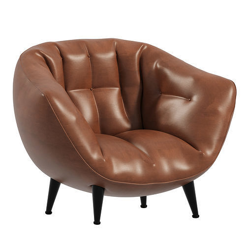 Leather Lounge Chair Free 3D model