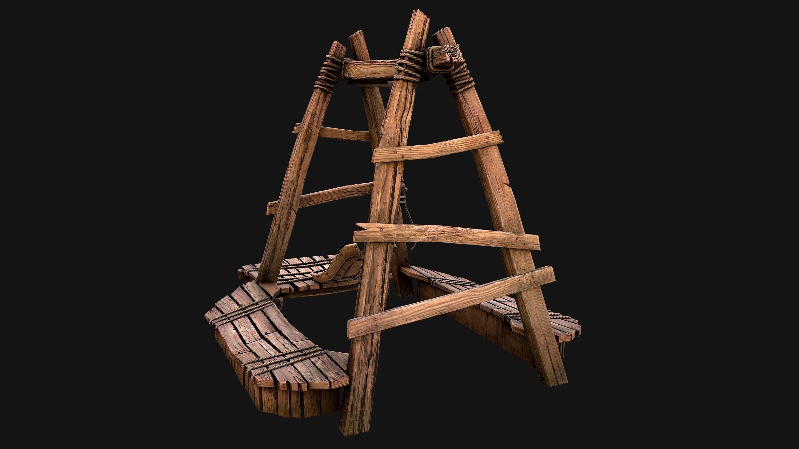 Quarry Crane for Resource Extraction Low-poly 3D model_15