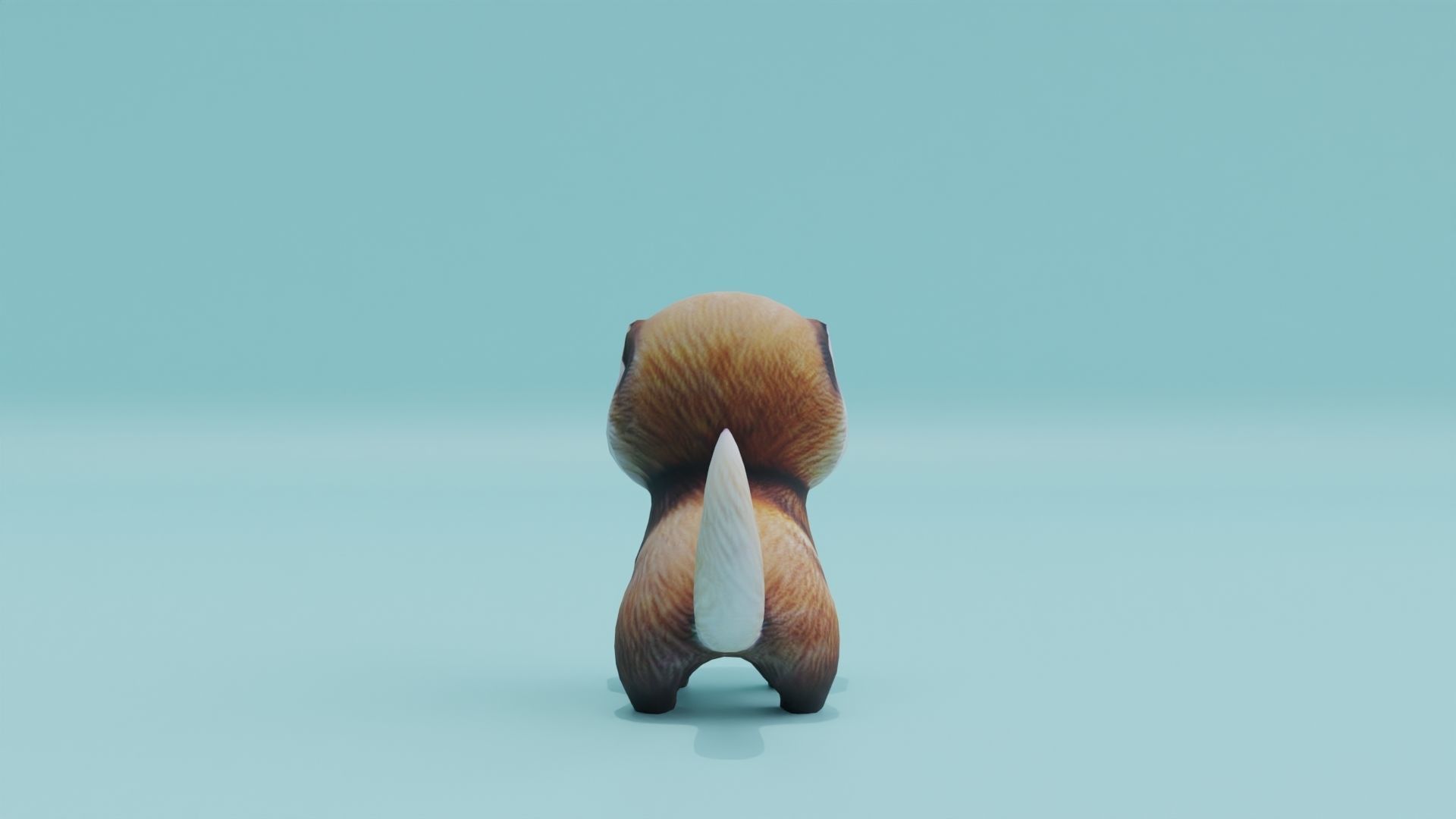 Baby Ferret Low-poly 3D model_5