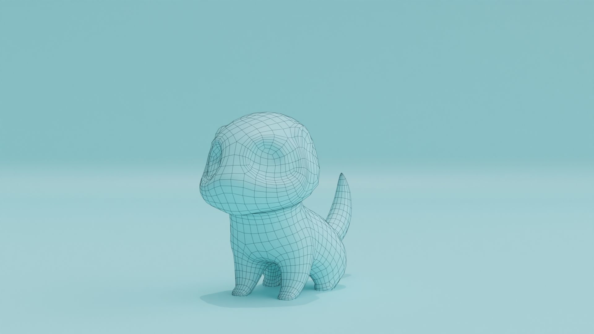Baby Ferret Low-poly 3D model_10
