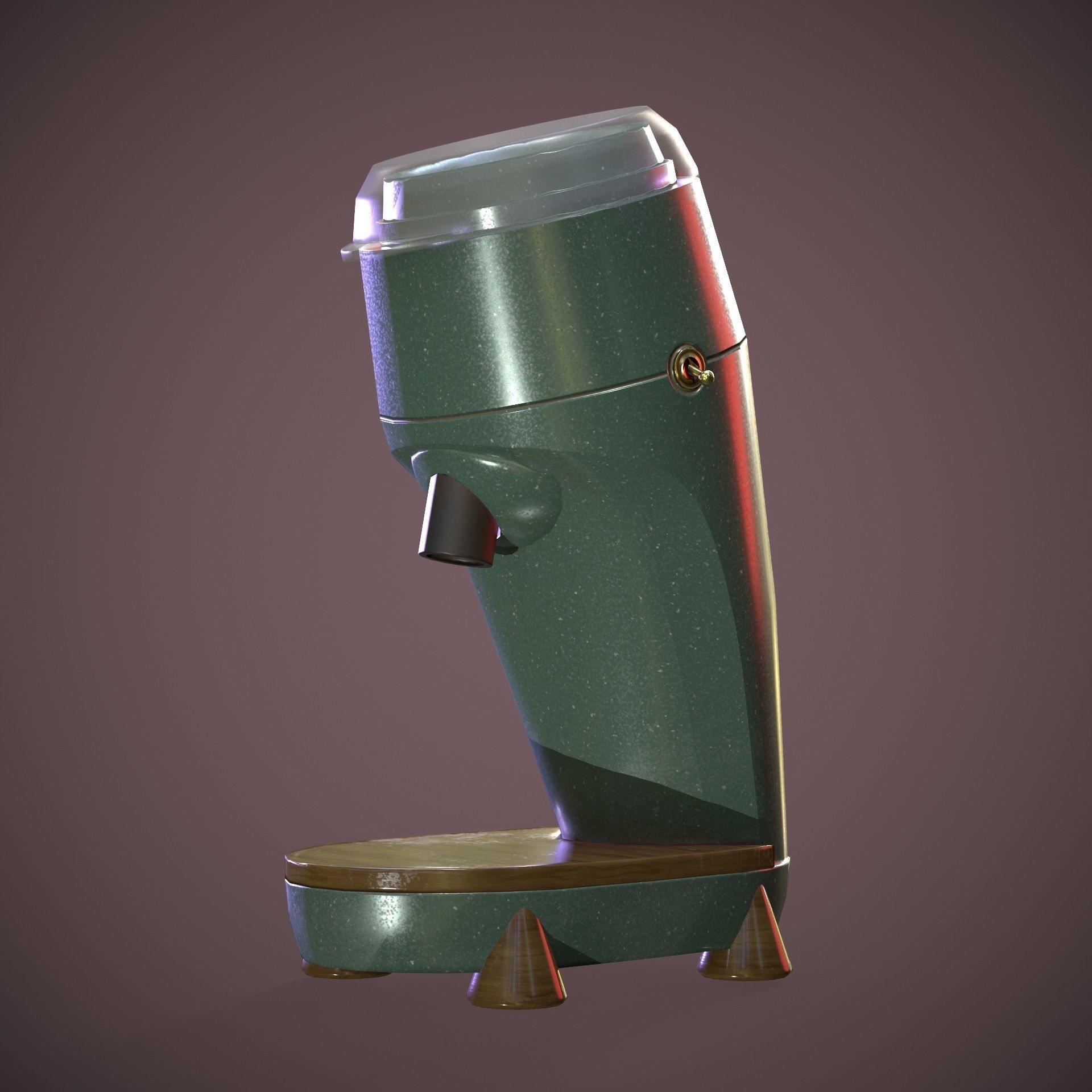 Coffee Grinder Low-poly 3D model_7