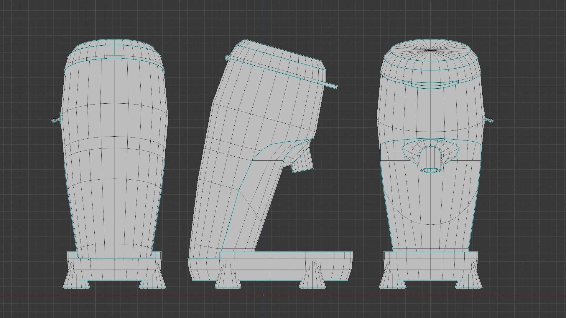 Coffee Grinder Low-poly 3D model_9