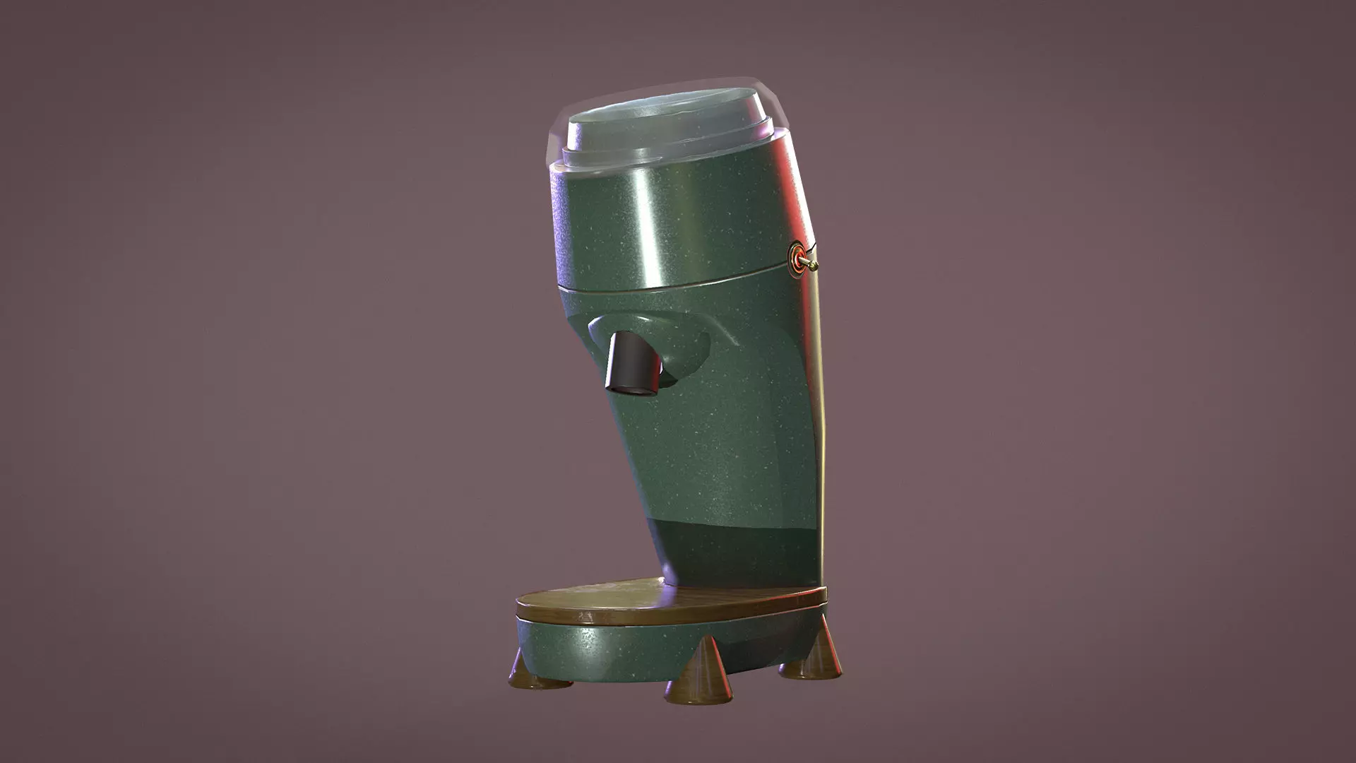 Coffee Grinder Low-poly 3D model_0