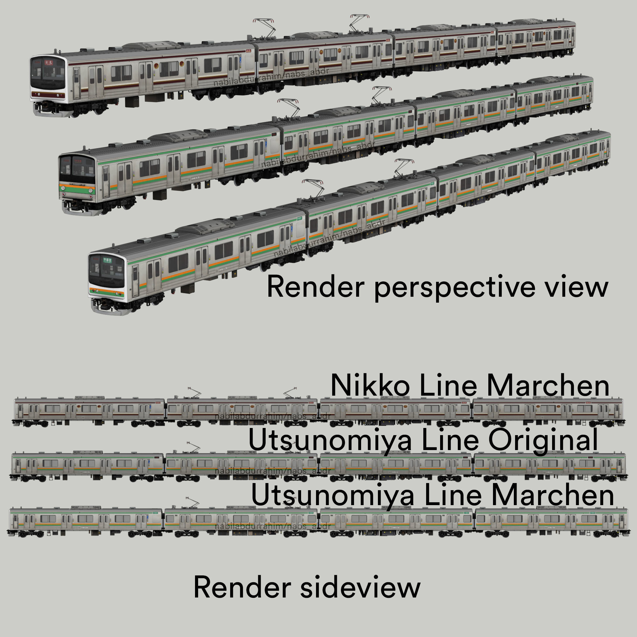 JR205-600 Utsunomiya-Nikko Line Full Version 3D model_2
